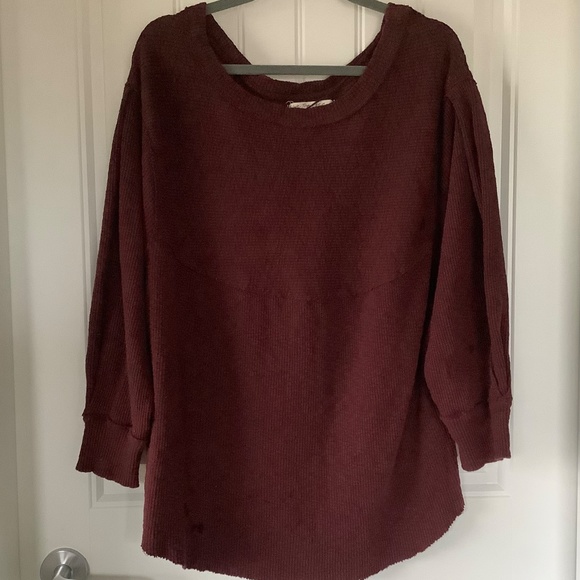 Free People Og long tee Cherry Cola color size L - Picture 6 of 6